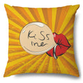 Axyaa Soft Plush POP Comic Portrait Cushion Cover - Home Decor Pillowcase