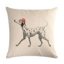 Axyaa Dog Linen Pillowcase for Sofa and Bedroom Décor