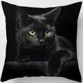 Axyaa  Black Cat Pillowcase  Decorative Square Cushion Cover 45*45cm