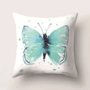 Colorful Watercolor Butterflies Pillow Cover by Axyaa