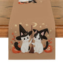 Axyaa Halloween Cat Pumpkin Wizard Hat Table Runner Home Wedding Decoration