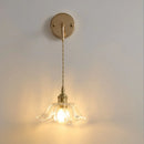 Axyaa Glass LED Wall Light Adjustable Modern Copper Bedside Lamp