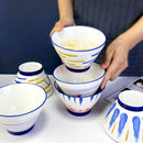 Axyaa 5 Inch Ceramic Rice Porridge Bowl Fruit Salad Breakfast Dim Sum Bowl
