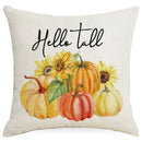Axyaa Autumn Pumpkin Cushion Cover 18x18 Inches - Modern Thanksgiving Decor Pillowcase