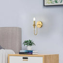 Axyaa Dual Head Crystal Brass Wall Lamp LED E14 Retro Bedroom Aisle Light