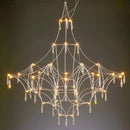 Axyaa Golden Lustre Crystal Chandeliers - Luxe LED Lighting for Home Décor
