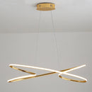 Axyaa Modern LED Chandelier: Gold/Chrome Plated, Length 800/1000mm, Hanging Lustre Design