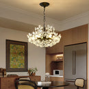 Axyaa Crystal Petal Chandelier Pendant Light - Luxury Hanging Lamp
