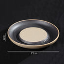 Axyaa Volcano Stone Sushi Plate: Creative Ceramic Tableware for Molecular Cuisine