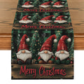 Axyaa Christmas Dwarf Tree Table Runner for Kitchen Dining Party Decor