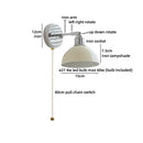 Axyaa Iron Glass LED Wall Light: Up Down Rotate Interior Lighting Stair Lampara Pared