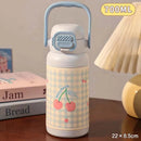 Axyaa Bow Thermo Water Bottle: Cute Design, Portable Handle, Double Drinking, Thermal Bottle