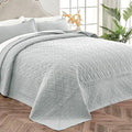 Axyaa Oversized King Microfiber Bedspread Set with Geometric Design