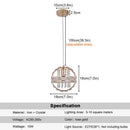 Axyaa Crystal Pendant Chandelier - Modern Indoor Lighting Solution