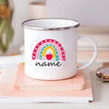 Axyaa Rainbow Enamel Mug for Kids - Personalized Drinkware Gift
