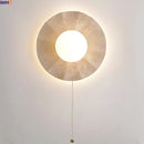 Axyaa Glass & Stone LED Wall Sconce: Modern Nordic Bedside Lamp & Balcony Light