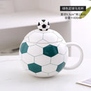 Axyaa Football Ceramic Mug with Lid Spoon | Home Decor Drinkware Gift