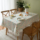 Axyaa Pastoral Fresh Green Plants Flowers Printed Table Cloth