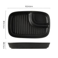 Axyaa Stone Pattern Ceramic Serving Plate Set - Restaurant Tableware