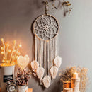 Axyaa Boho Leaf Dream Catcher Wall Hanging for Nordic Home Decor