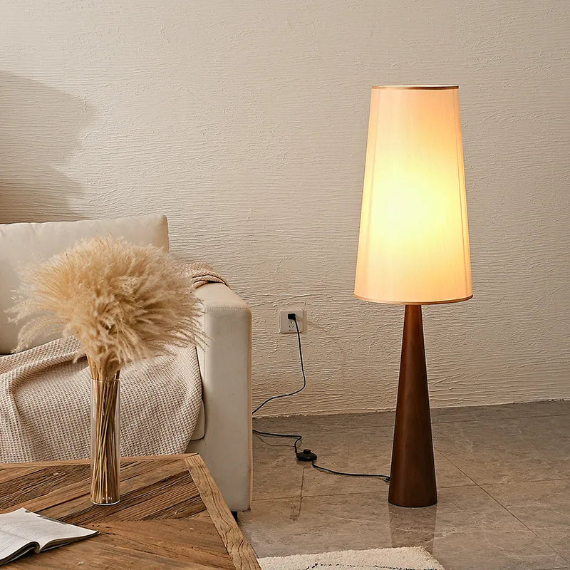 Axyaa Wabi Sabi LED Fabric Floor Lamp for Bedroom, Living Room, Villa