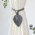 Axyaa Boho Macrame Curtain Tiebacks with Bead Detail - Living Room Accessories