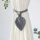 Axyaa Boho Macrame Curtain Tiebacks with Bead Detail - Living Room Accessories
