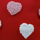 Axyaa Heart Embroidered Pillow Cover for Valentine's Day Living Room Decor
