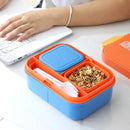 Axyaa Portable Bento Box with Cutlery - Microwaveable Lunch Container