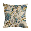 Axyaa Country Flower Bird Series Linen Pillowcase 45*45cm