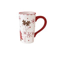 Axyaa Cartoon Elk Embossed Ceramic Christmas Mug, 550ml Large Capacity Drinking Cup