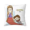 Axyaa Square Pillowcase Comfort Cushion Cover Polyester Throw Pillow for Home Sofa