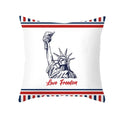 Axyaa LOVE USA Patriotic Letters Decorative Cushion Cover - Cartoon Style Home Decor Pillowcase