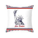 Axyaa LOVE USA Patriotic Letters Decorative Cushion Cover - Cartoon Style Home Decor Pillowcase