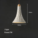 Axyaa Japanese Design Yellow Travertine Pendant Lights for Wabi-Sabi Style Bedroom
