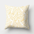 Golden Leaf Tropical Pillow Cover for Home Decor by Axyaa