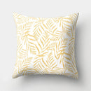 Golden Leaf Tropical Pillow Cover for Home Decor by Axyaa