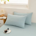 Axyaa Solid Color Washed Cotton Pillowcase Set • Single • 48x74cm