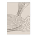 Beige Line Minimalist Canvas Painting Bohemia Abstract Posters by Axyaa