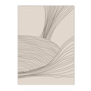 Beige Line Minimalist Canvas Painting Bohemia Abstract Posters by Axyaa
