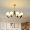 Axyaa Vintage Glass Globe Chandelier: Mid Century Modern Pendant Lamp for Kitchen Island and Restaurant