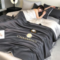 Axyaa Luxury Embroidery Summer Blanket - Lightweight Cooling Quilt - Soft Skin-friendly Comforter