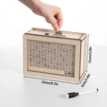 Axyaa Wooden Piggy Bank with Money Goals Counter for Kids and Adults