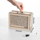 Axyaa Wooden Piggy Bank with Money Goals Counter for Kids and Adults