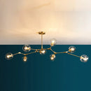 Axyaa Modern Pendant Chandelier Glass Lampshade LED Ceiling Light