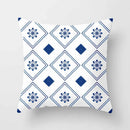 Blue Pattern Cushion Cover 45*45cm Pillowcase for Bedroom Sofa Home Decor by Axyaa
