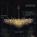 Axyaa Crystal Raindrop LED Chandelier, Elegant Home Decor Lighting Fixture