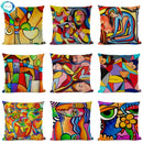 Axyaa European Retro Style Oil Painting Cushion Cover