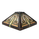Axyaa Amber Brown Stained Glass Mission Style Lampshade Replacement