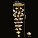 Axyaa Crystal Chandelier Stair Pendant Living Room Lights Interior Lighting